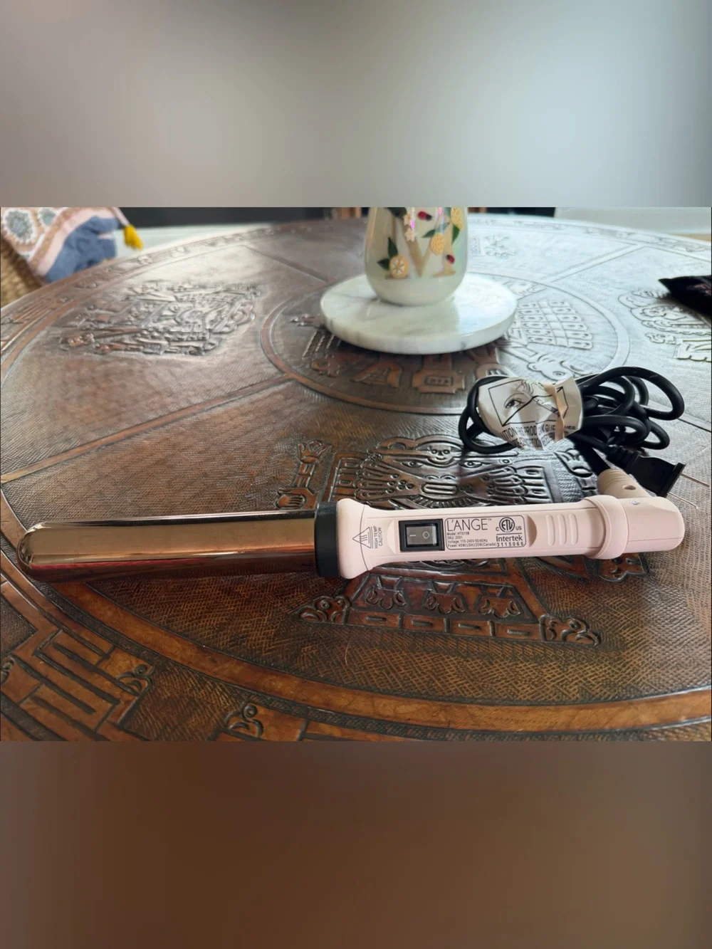 Lange Pink and Rose Gold Styling Wand
